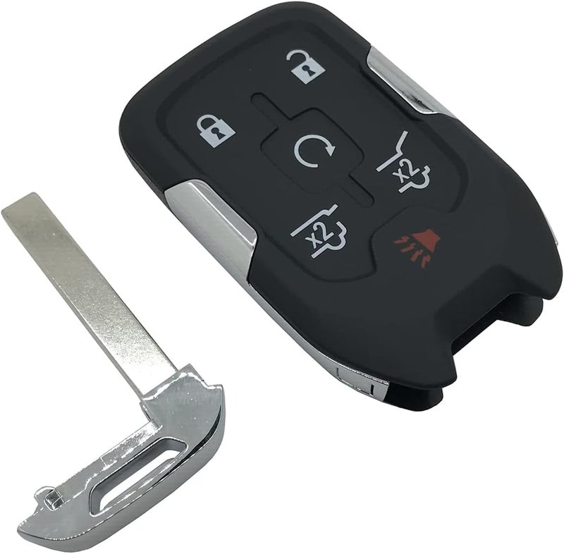 vurbemes Replacement Key Fob Cover Case fit for Chevy Suburban Tahoe 2015 2016 2017 2018 2019 2020 GMC Yukon Keyless Entry Smart Remote Key Fob Shell (Black) - Image 4